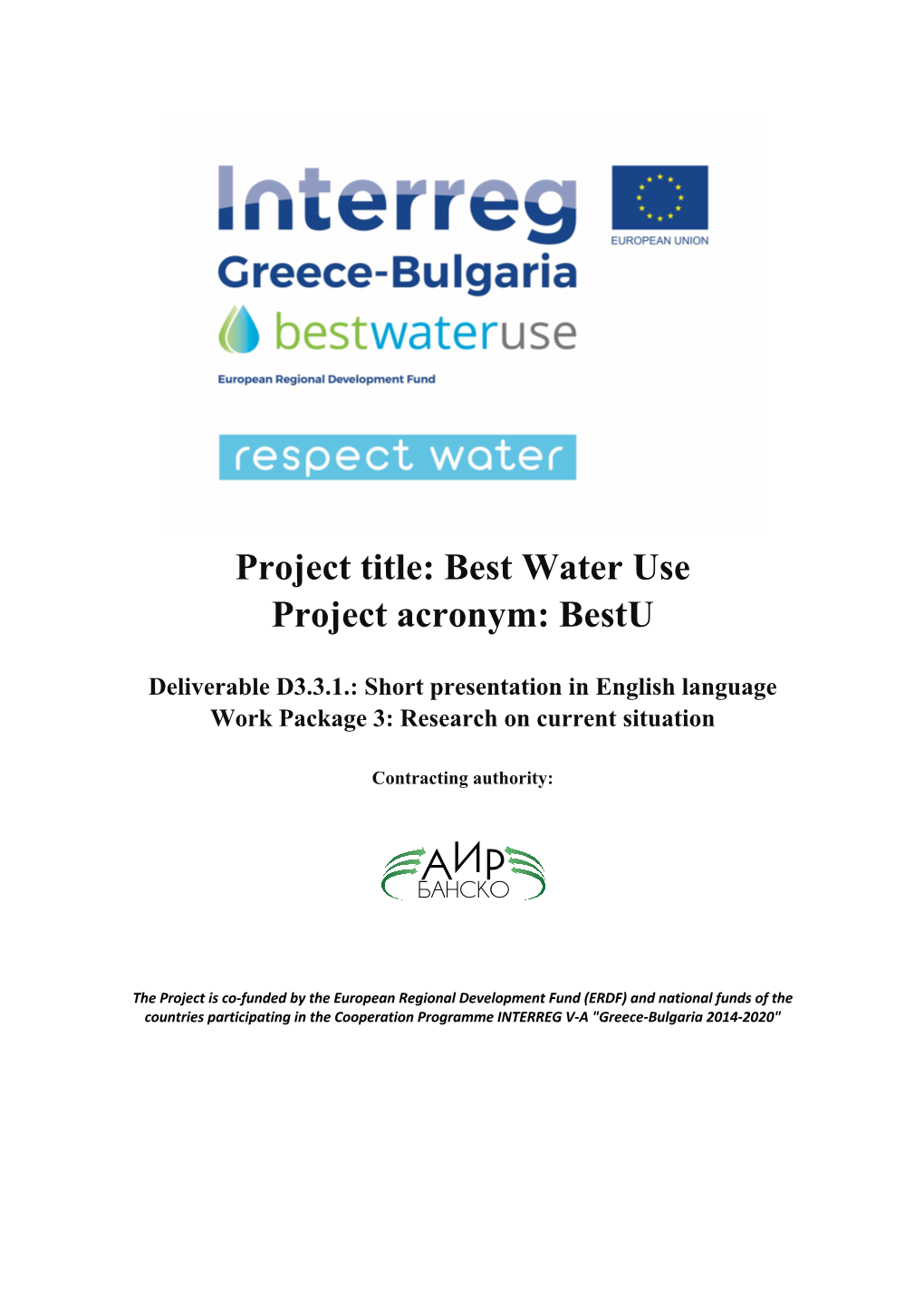 Best Water Use Project Acronym: Bestu