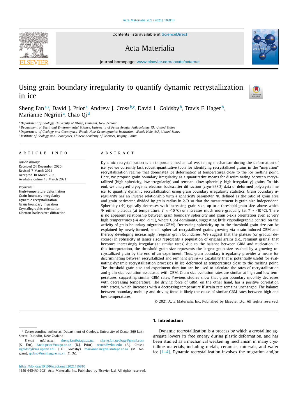 Using Grain Boundary Irregularity to Quantify Dynamic Recrystallization in Ice