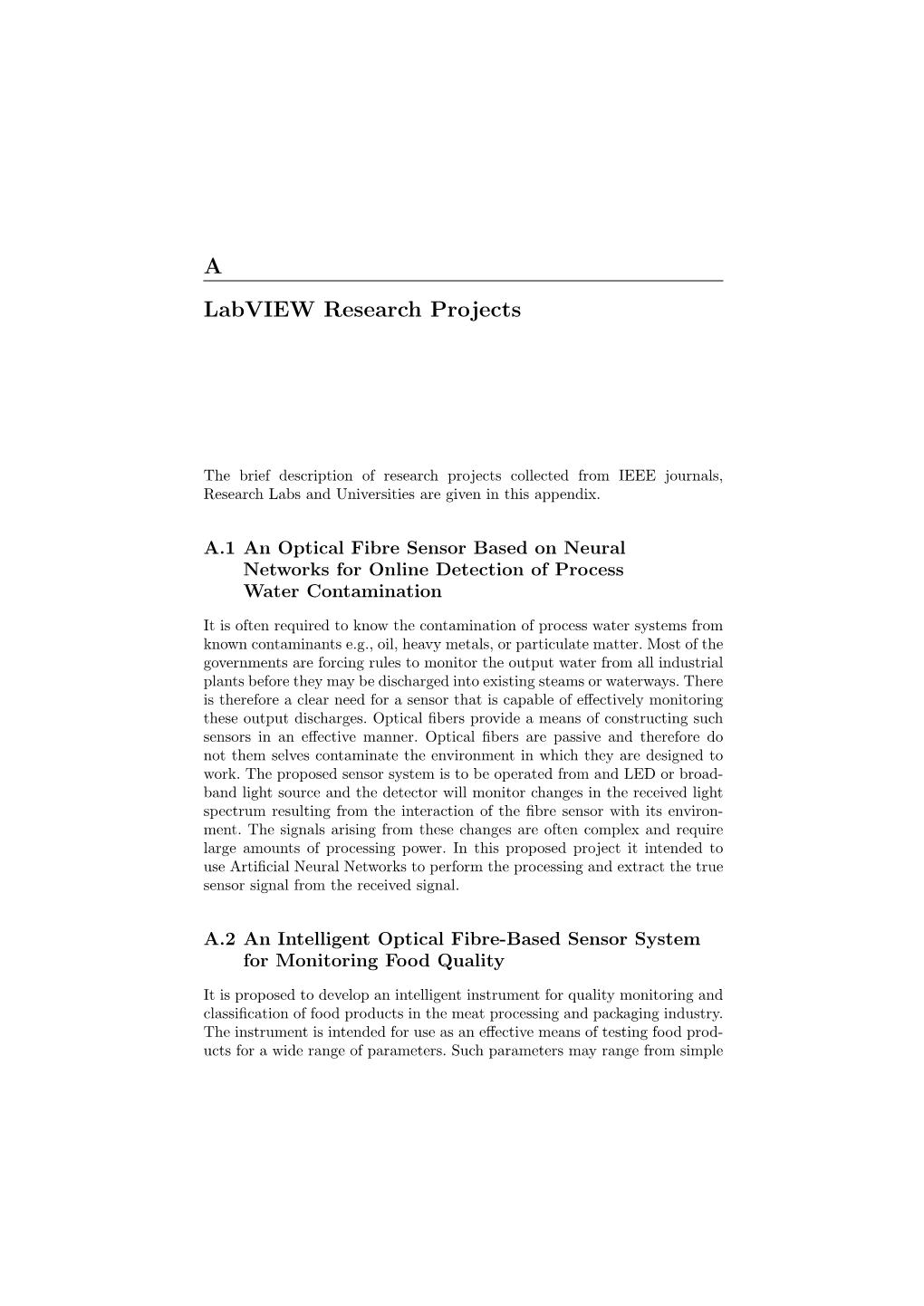 A Labview Research Projects