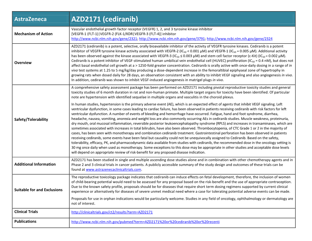 AZD2171 (Cediranib)