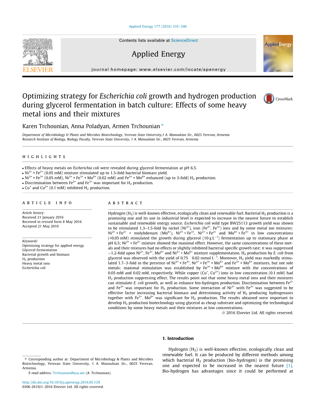 Optimizing Strategy for Escherichia Coli Growth and Hydrogen