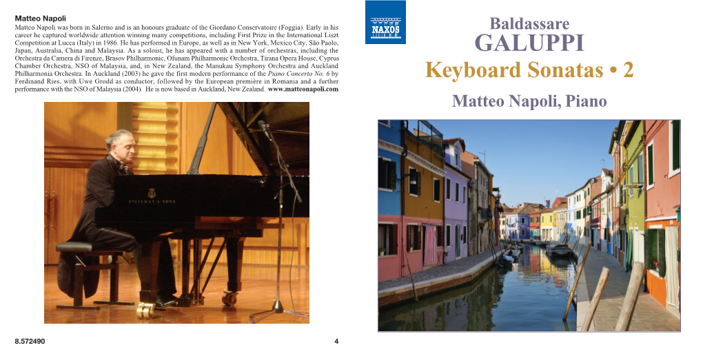 Baldassare GALUPPI Keyboard Sonatas • 2 Matteo Napoli, Piano