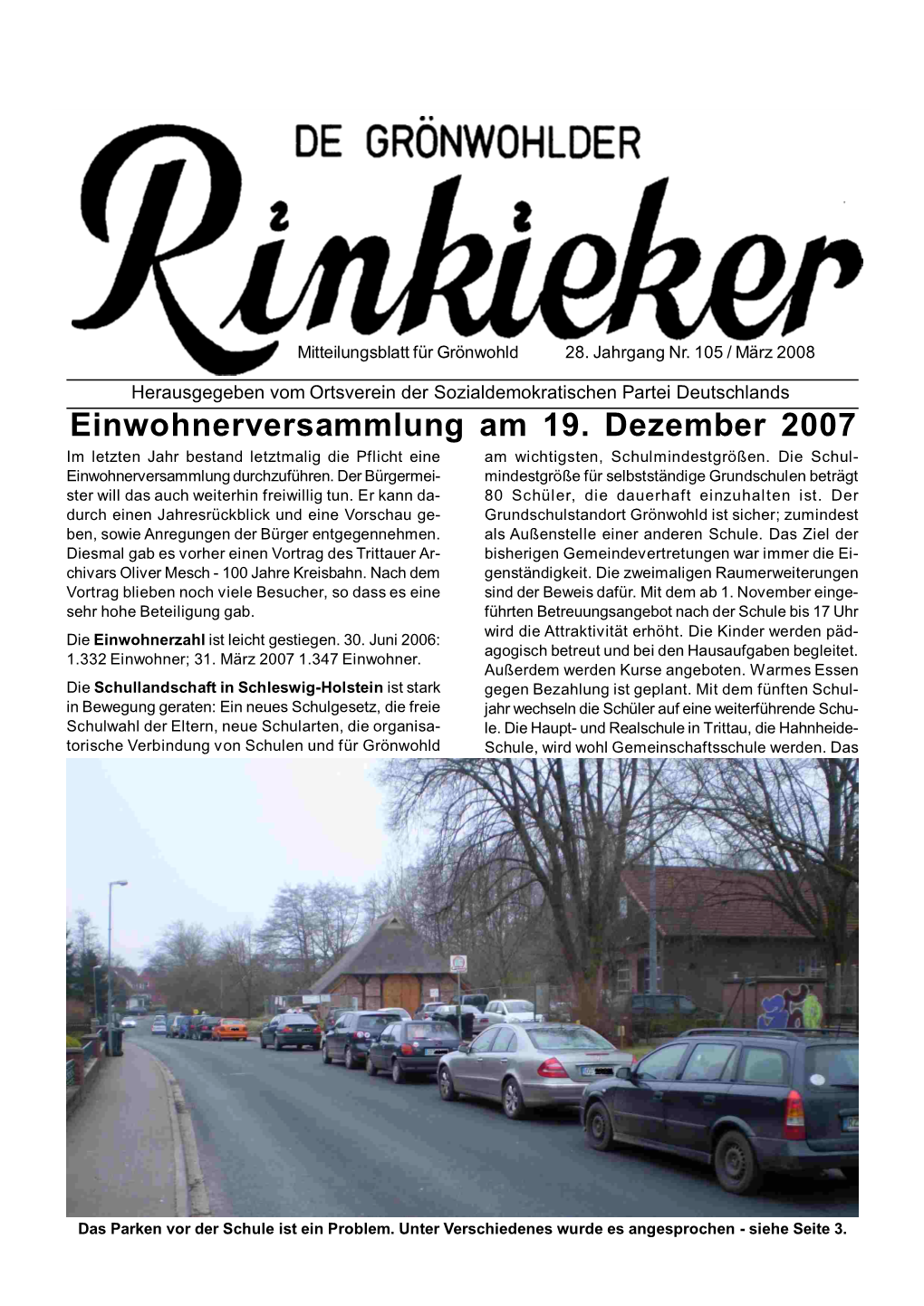 Einwohnerversammlung Am 19. Dezember 2007 Im Letzten Jahr Bestand Letztmalig Die Pflicht Eine Am Wichtigsten, Schulmindestgrößen