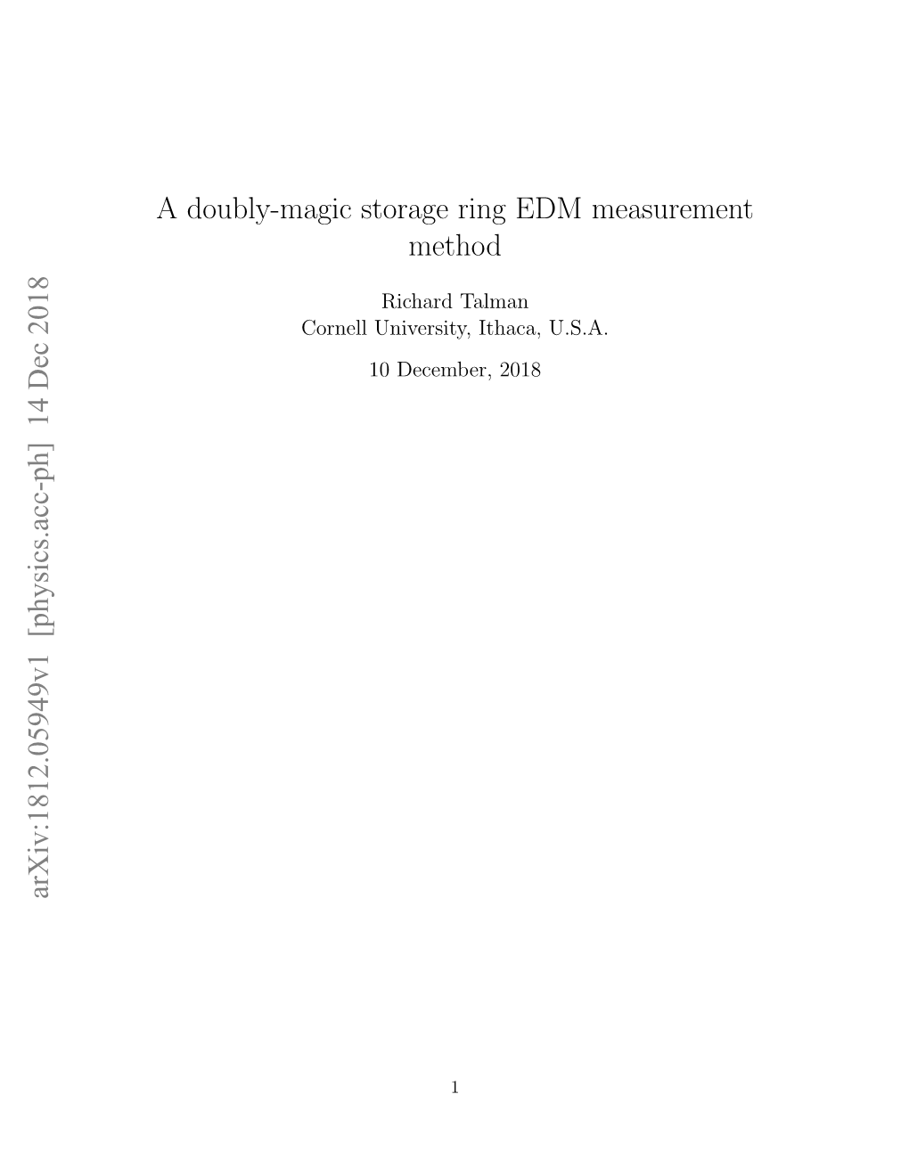 A Doubly-Magic Storage Ring EDM Measurement Method