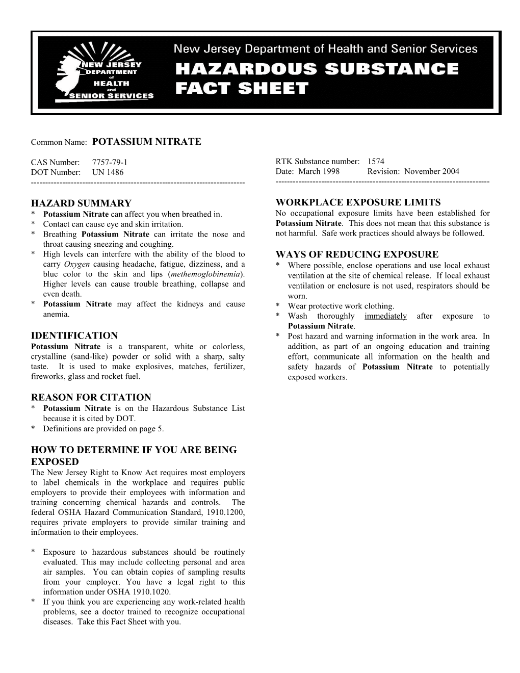 Potassium Nitrate