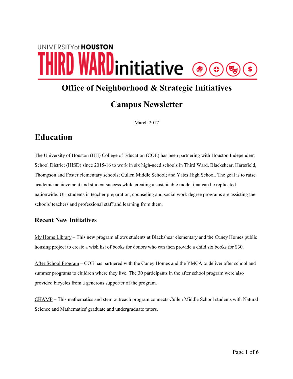 Office of Neighborhood & Strategic Initiatives