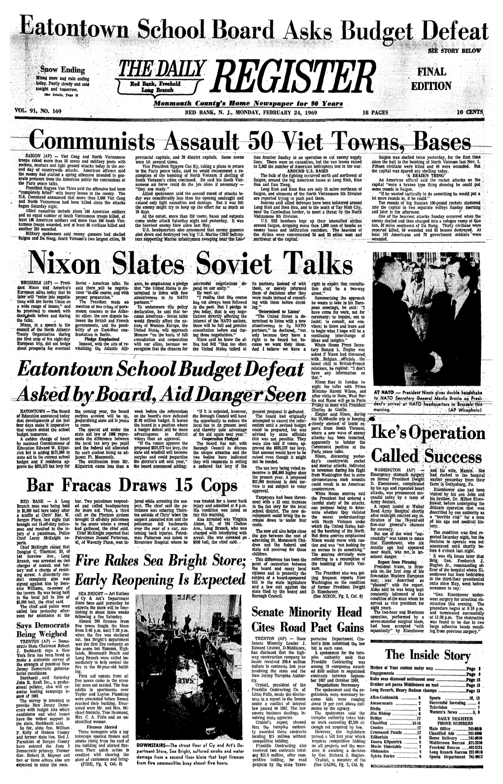 Nixon Slates Soviet Talks BRUSSELS (AP) - Presi- Soviet - American Talks