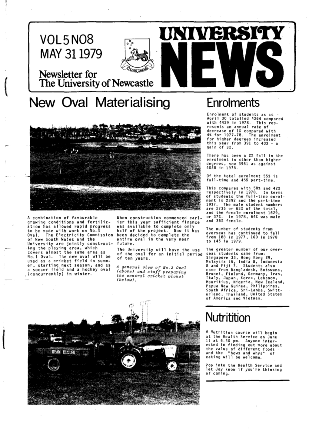 The University News, Vol. 5, No. 8, May 31, 1979