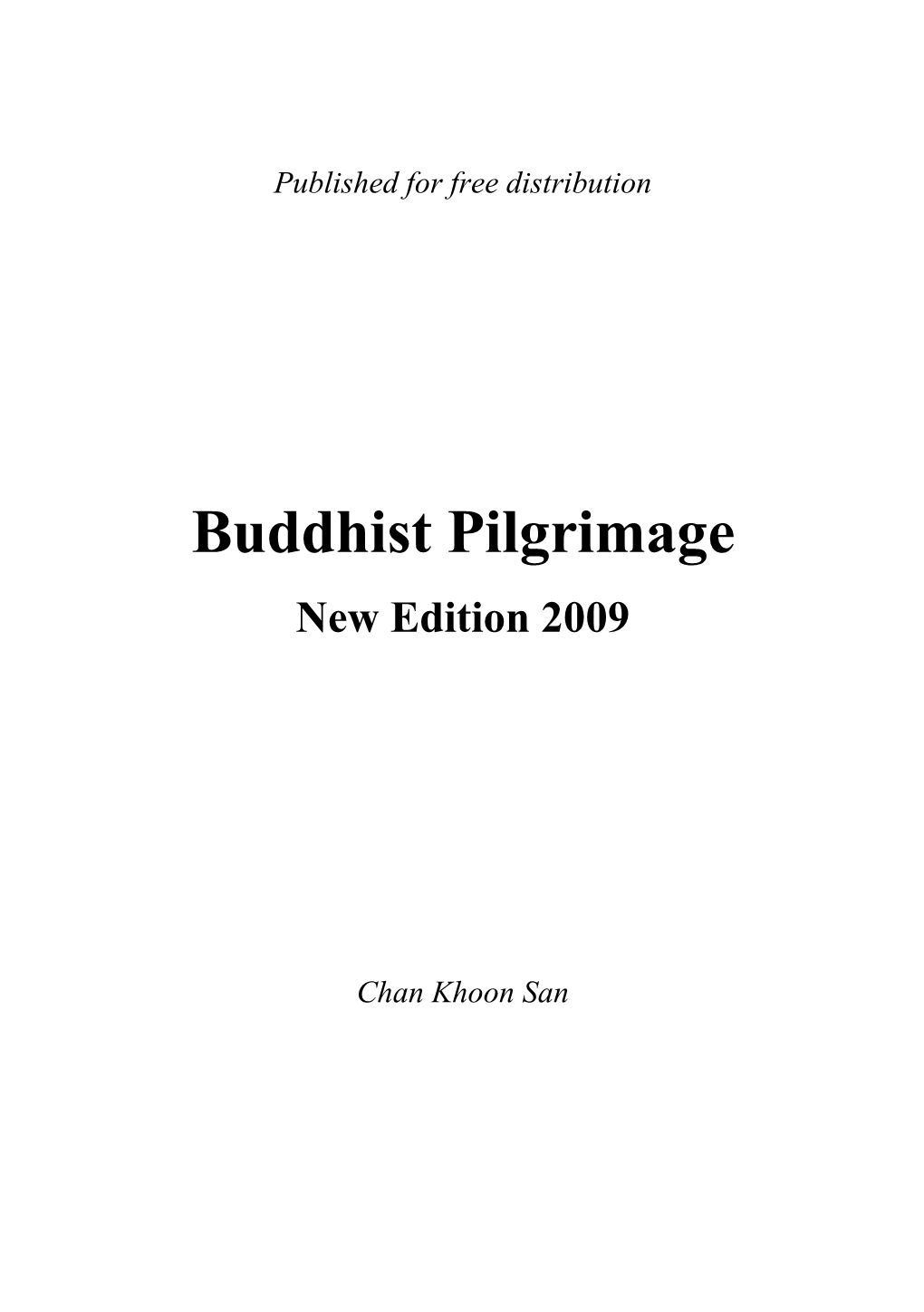 Buddhist Pilgrimage