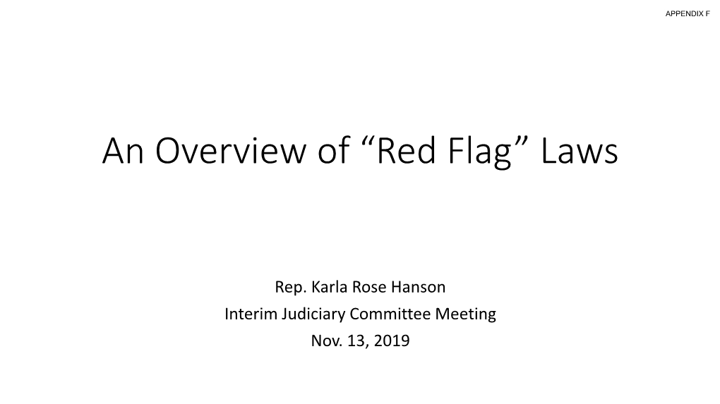 Red Flag” Laws