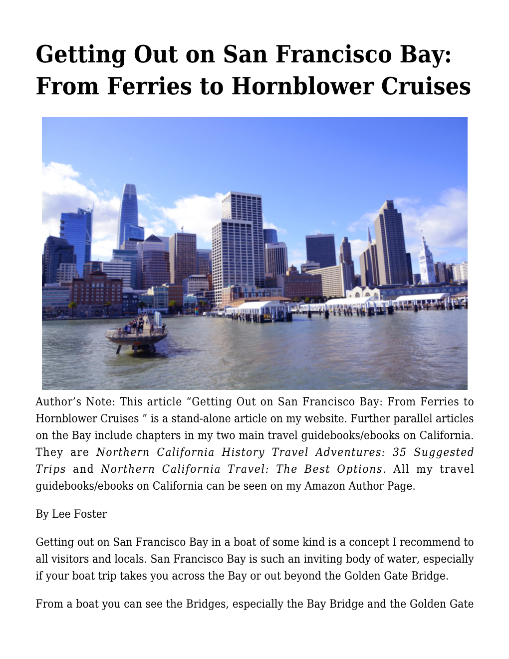 From Ferries to Hornblower Cruises
