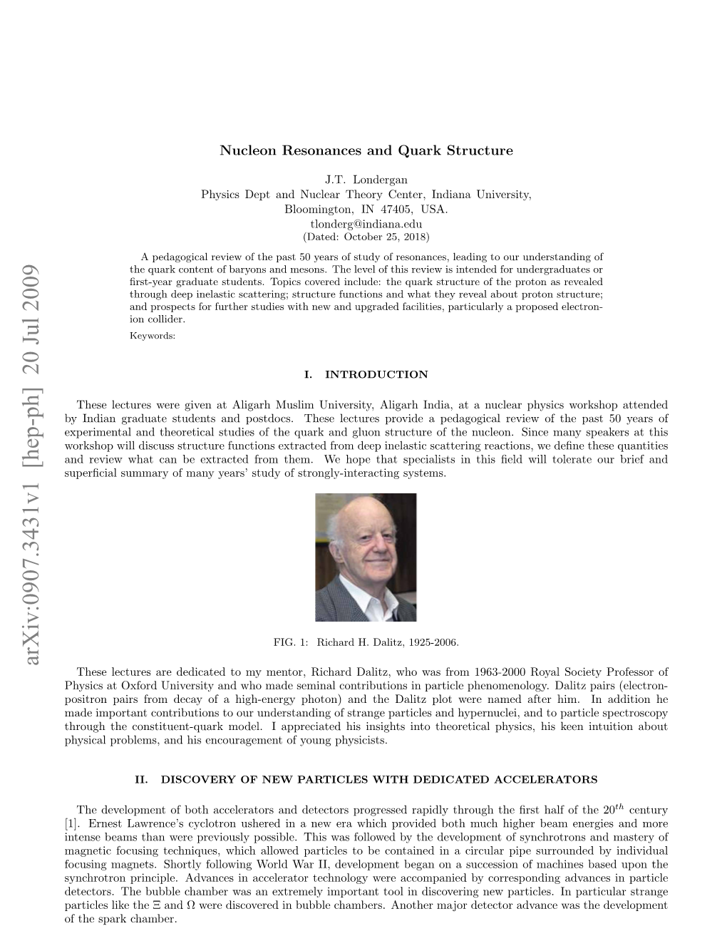 Nucleon Resonances and Quark Structure