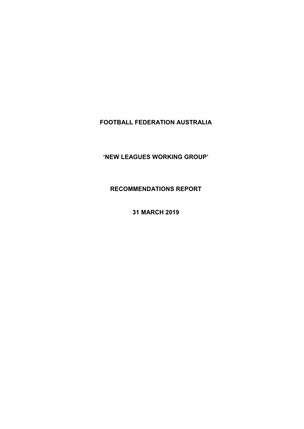 Football Federation Australia