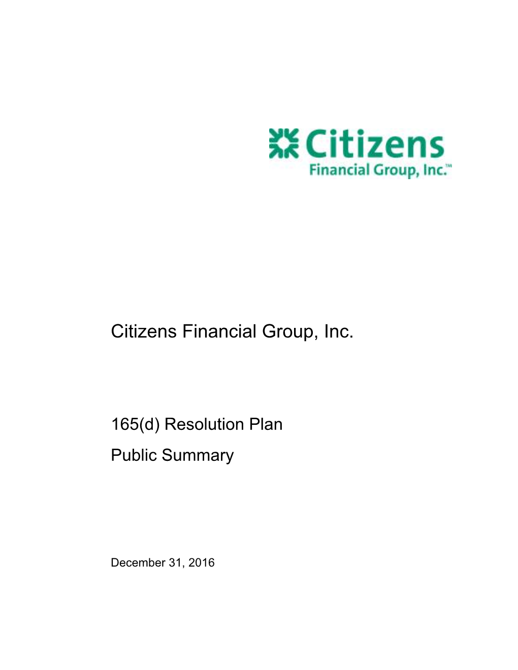 Citizens Financial Group, Inc