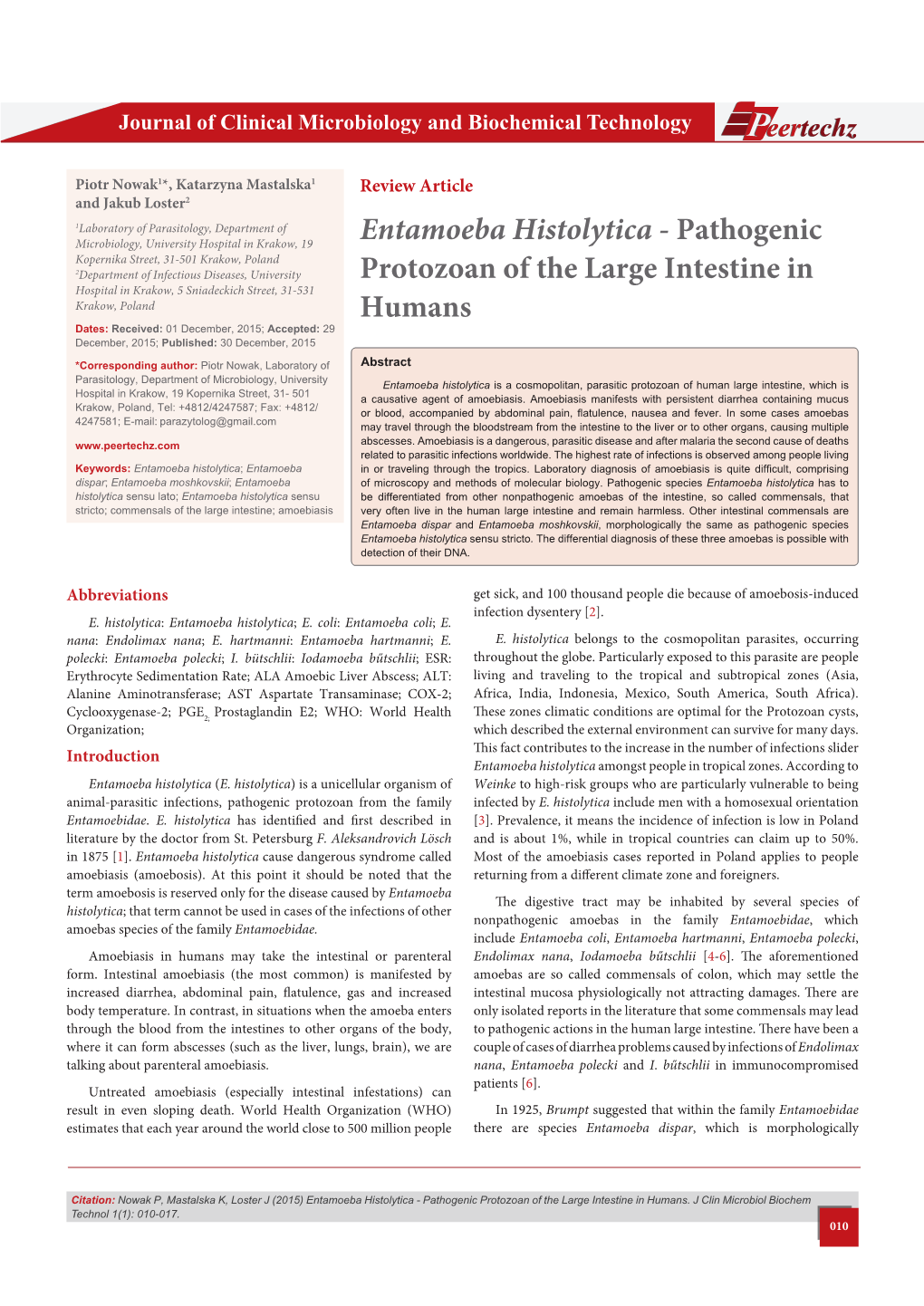 Entamoeba Histolytica