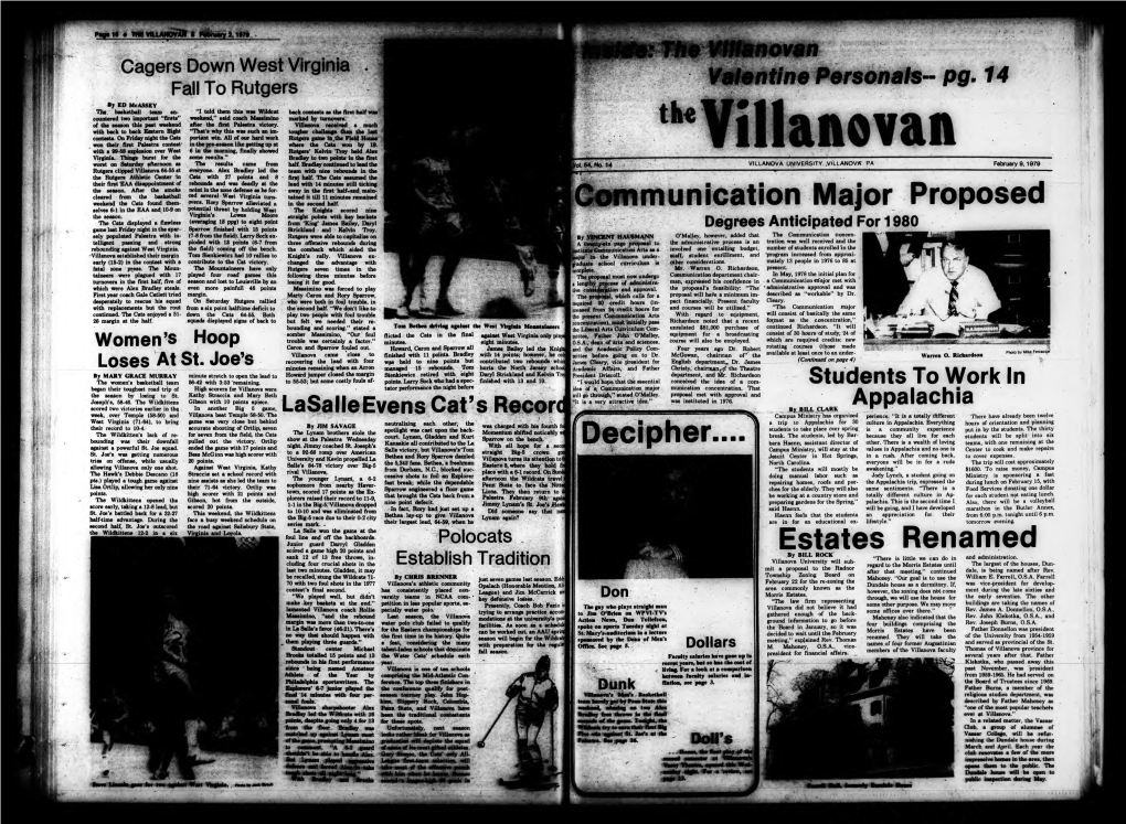 Estates Renamed Scored a Game High 20 Pointo and by BILL ROCK Sank 12 of 13 Free Throws, In- "There Is Little We Can Do in and Administration