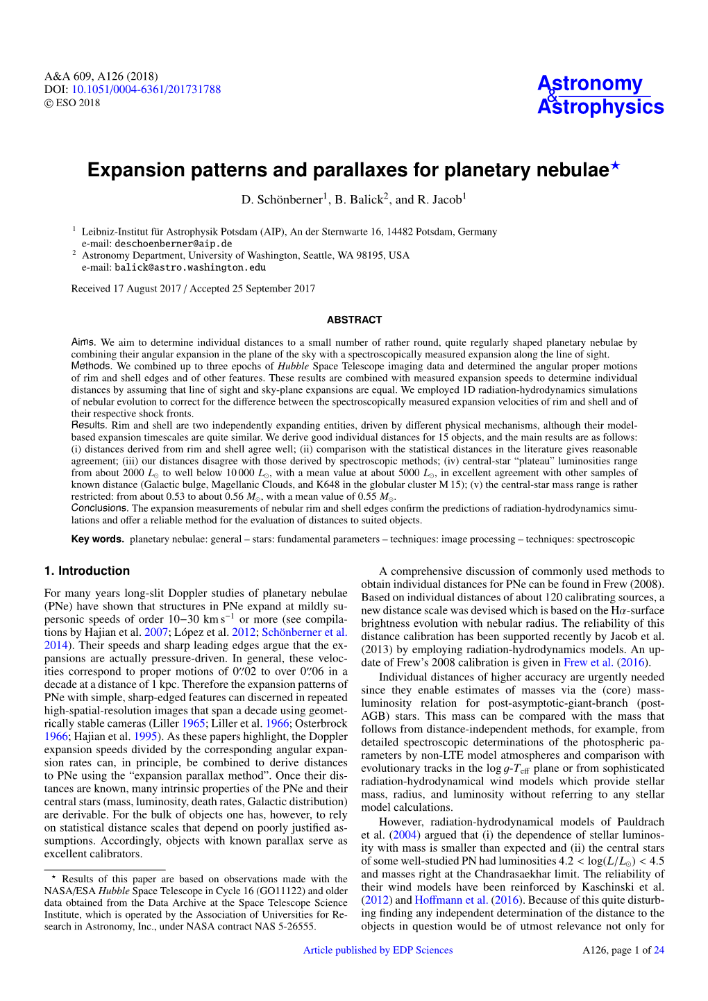 Expansion Patterns and Parallaxes for Planetary Nebulae? D