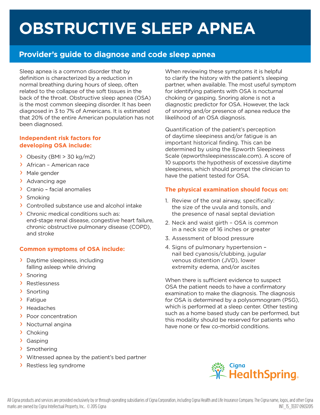 Obstructive Sleep Apnea