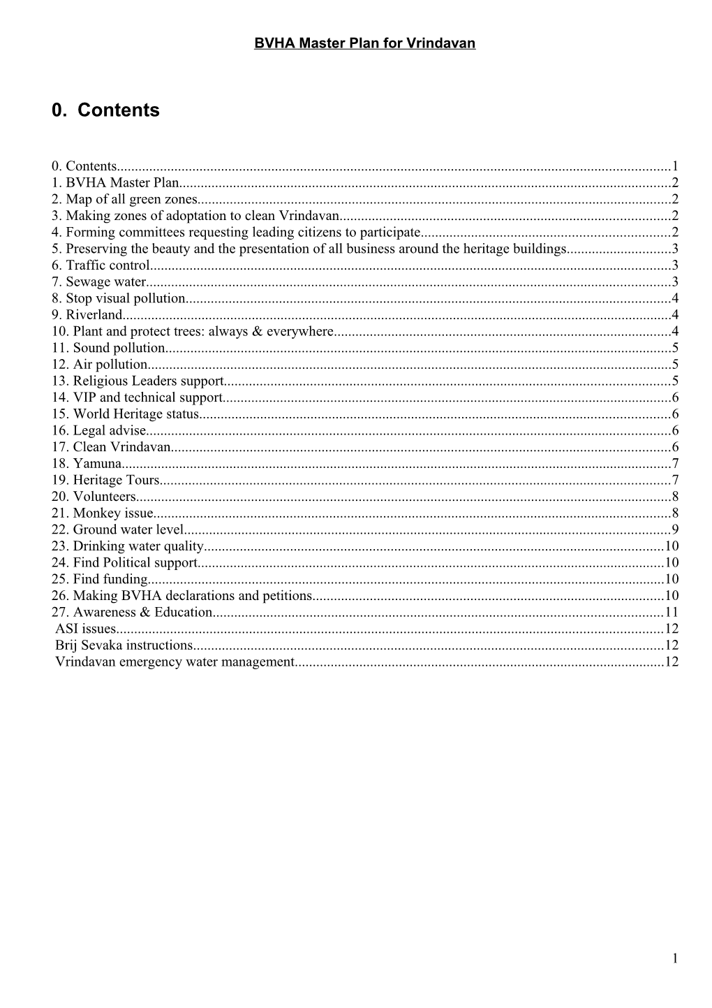 Master Plan for Vrindavan