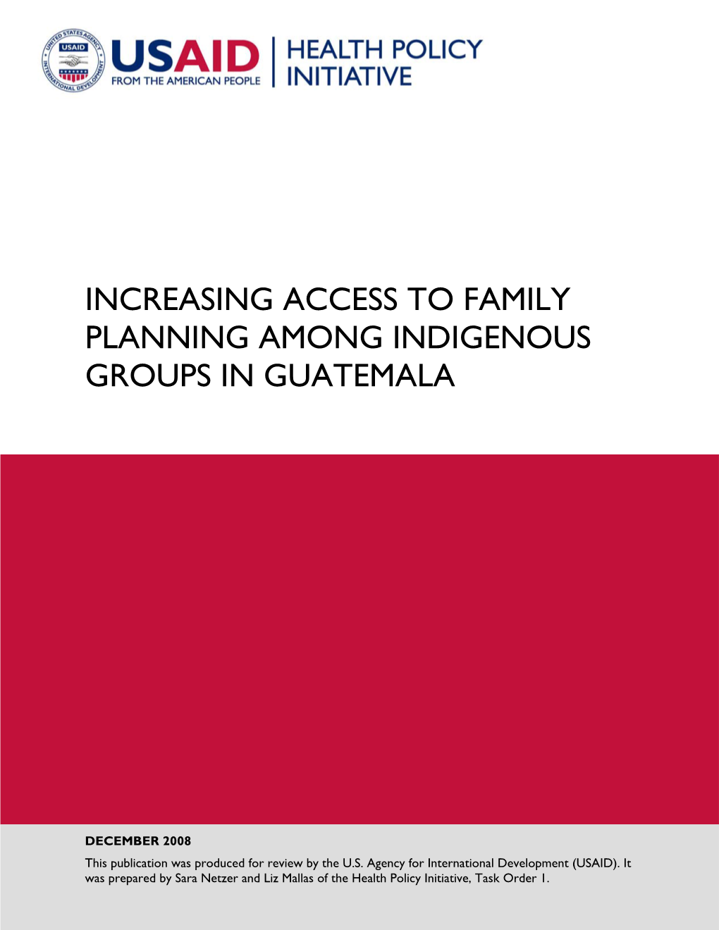 Increasing Access to Family Planning Among Indigenous Groups in Guatemala