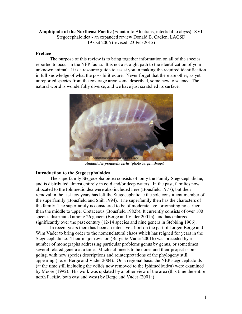 Amphipoda of the NEP