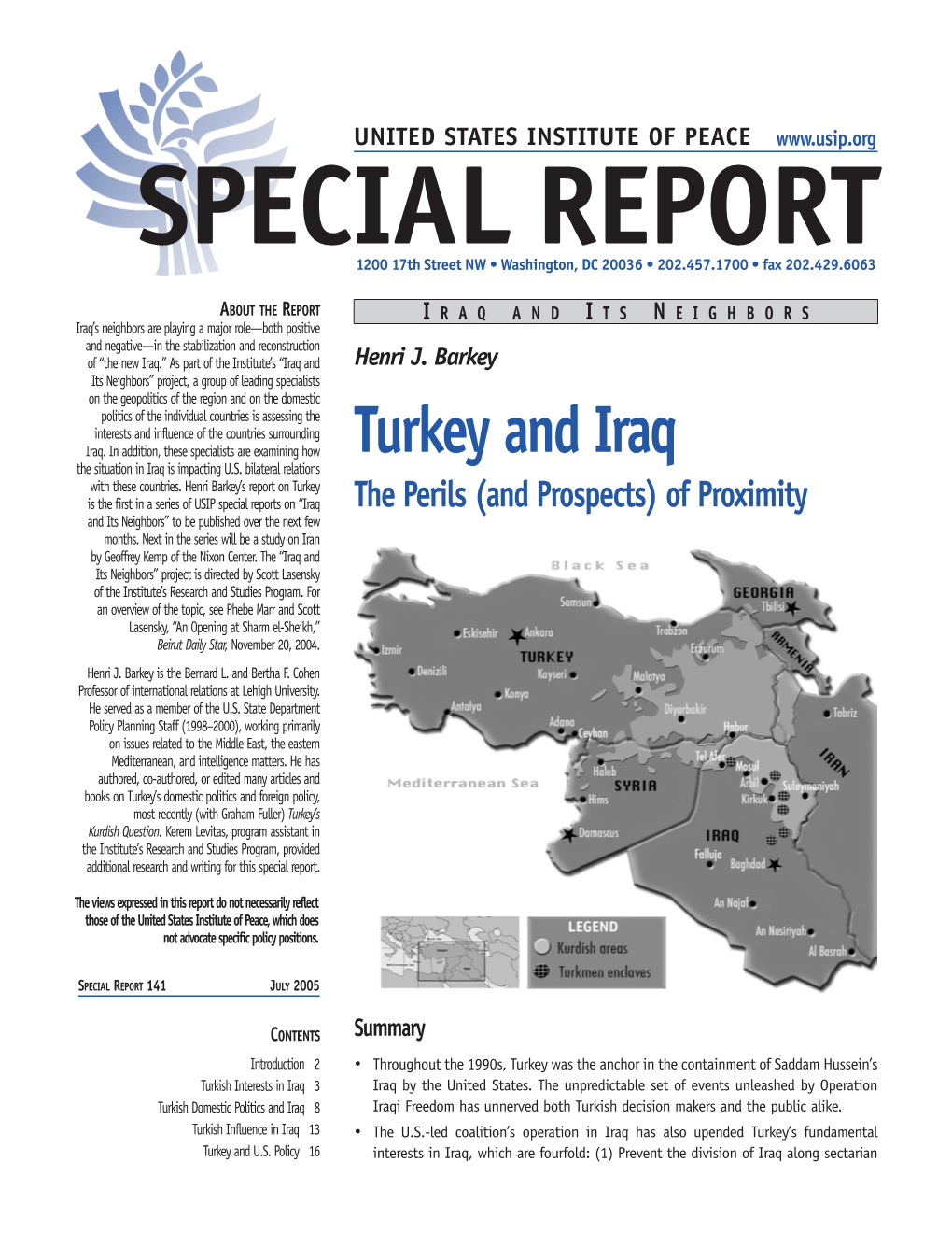 Turkey and Iraq: the Perils (And Prospects) of Proximity