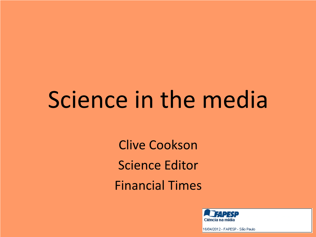 Science in the Media