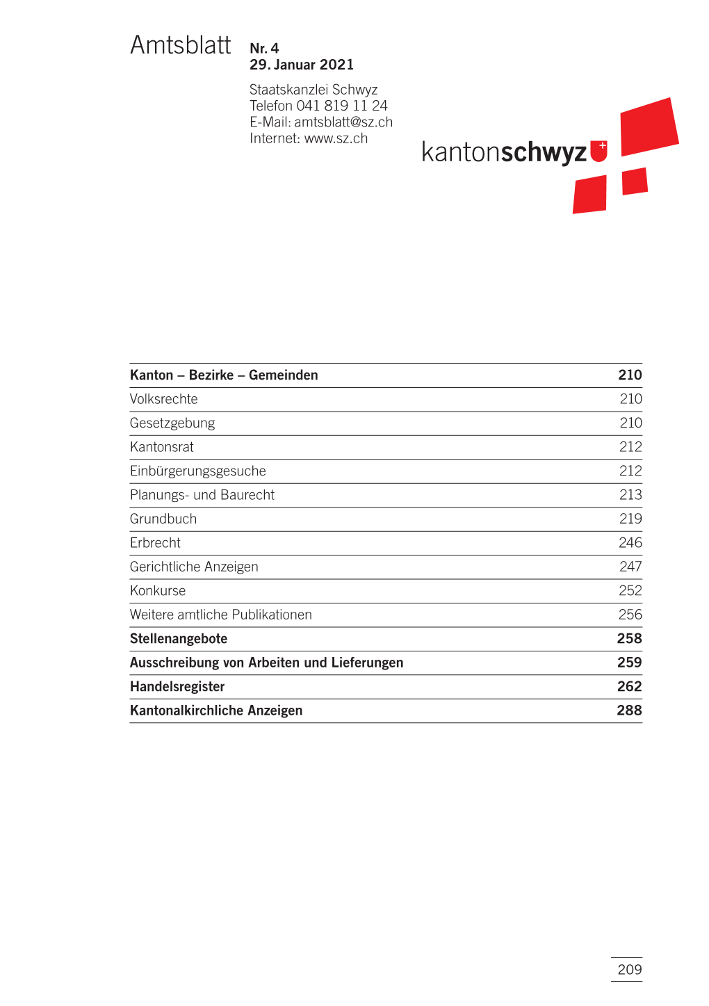 Amtsblatt Nr. 4 Vom 29. Januar 2021