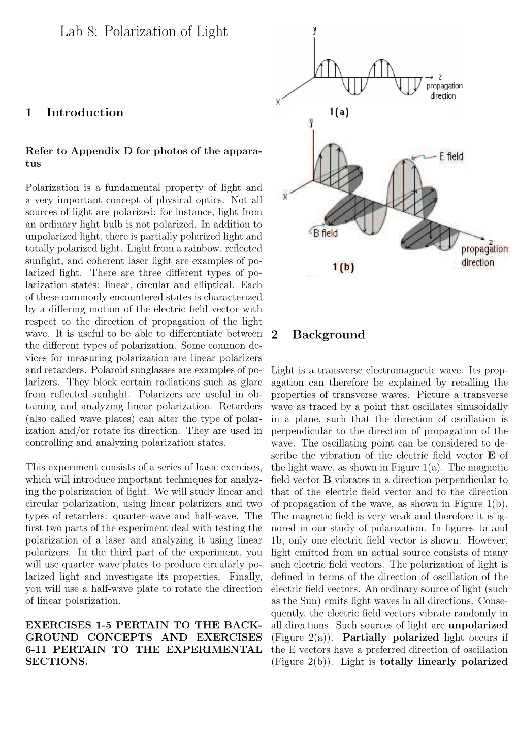 Lab 8: Polarization of Light