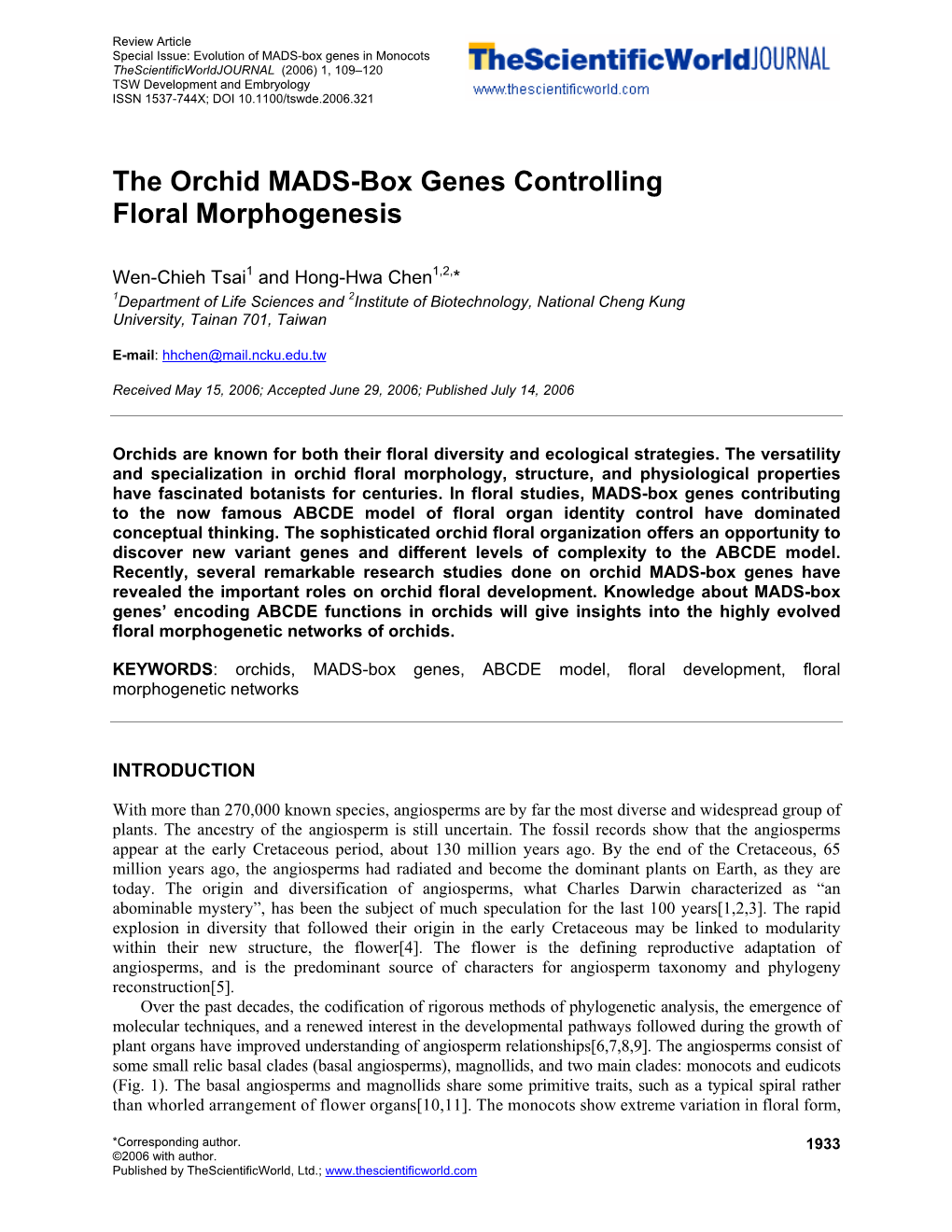 The Orchid MADS-Box Genes Controlling Floral Morphogenesis
