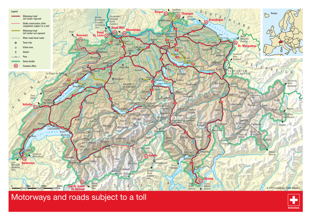 Map of the National Roads Subject to Taxation Until 31.12.2019