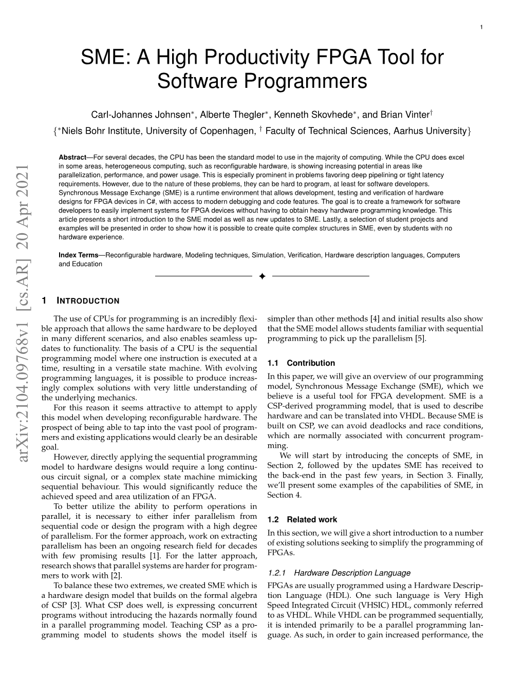 SME: a High Productivity FPGA Tool for Software Programmers