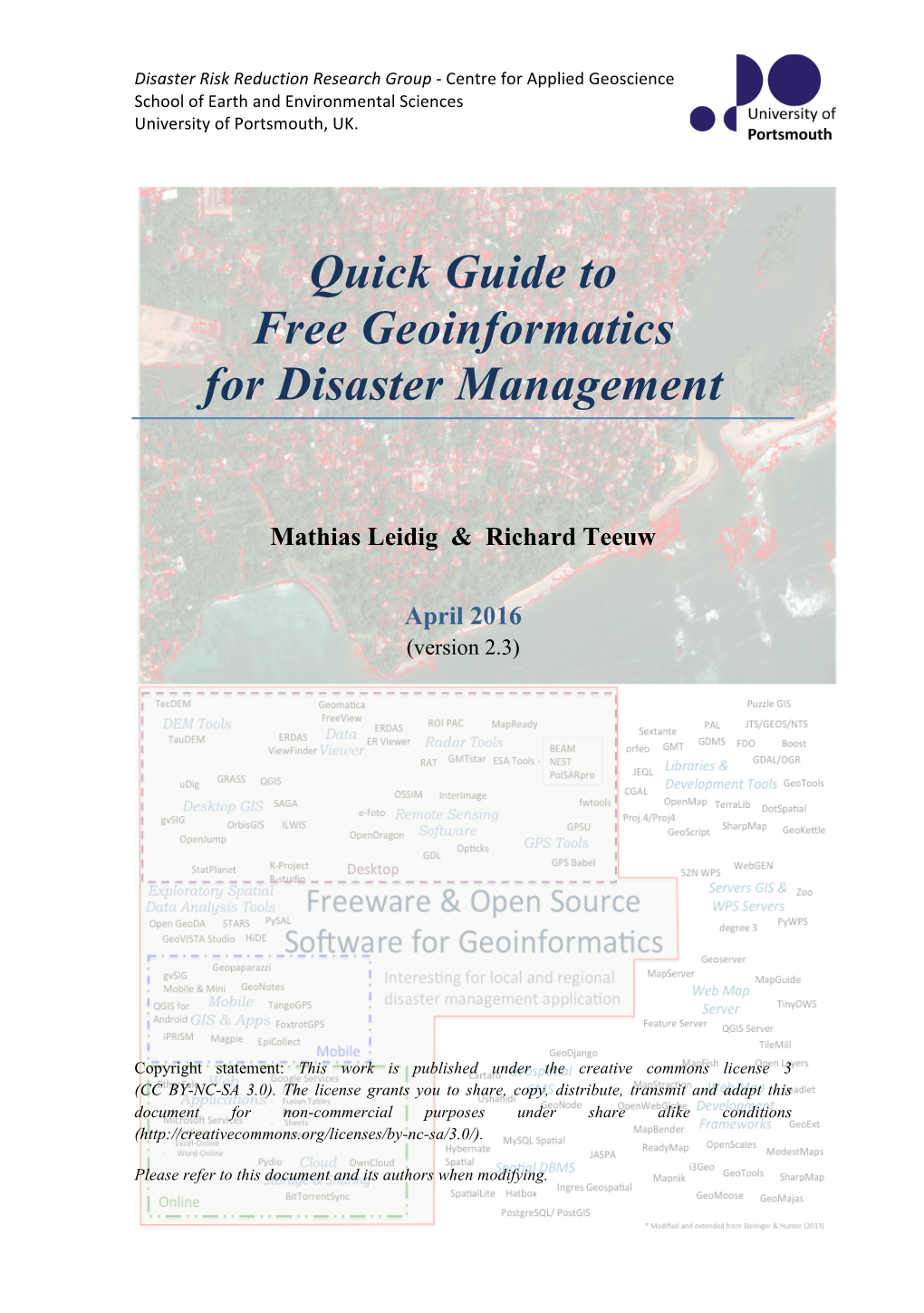 Quick Guide to Free Geoinformatics for Disaster Management