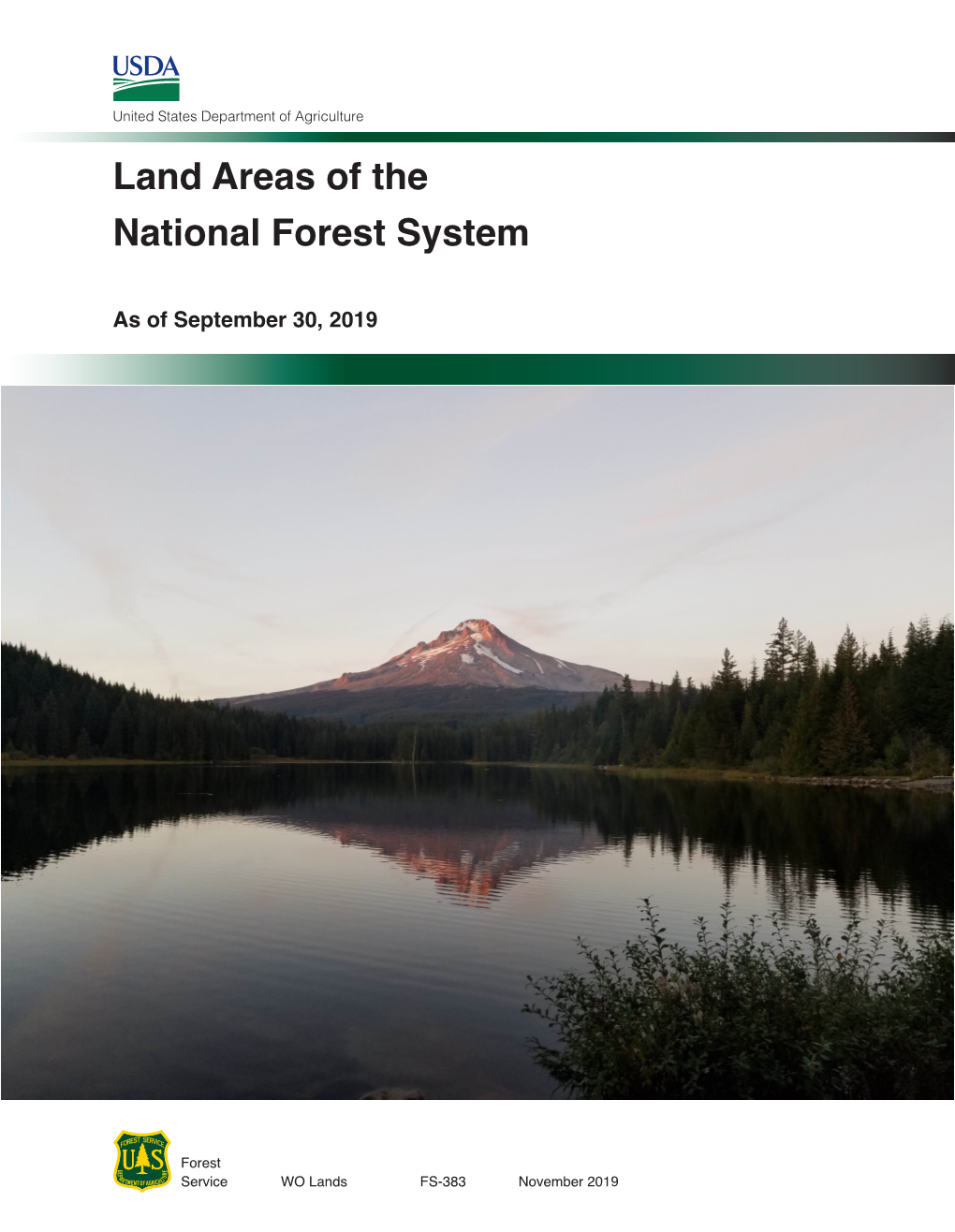 Land Areas of the National Forest System, As of September 30, 2019