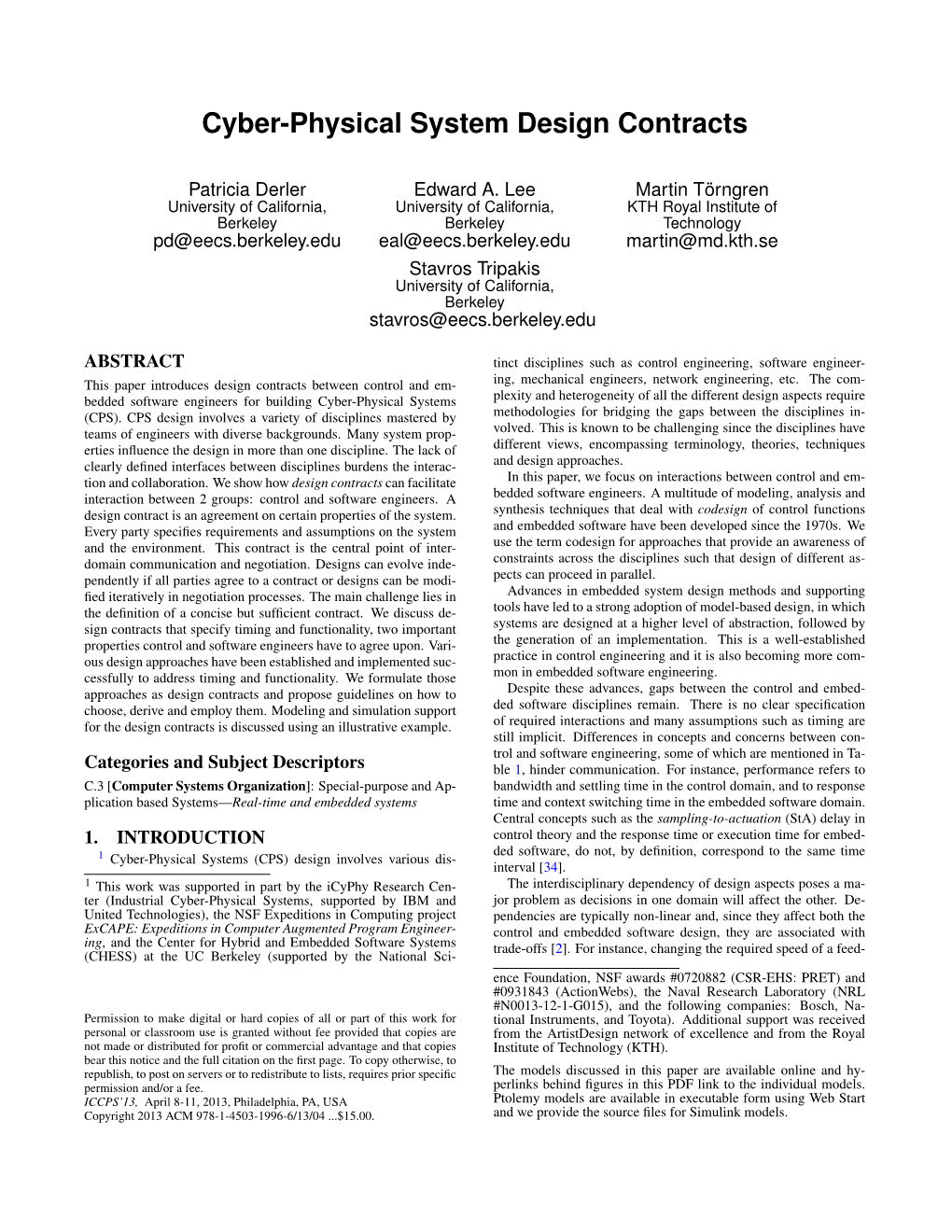 Cyber-Physical System Design Contracts