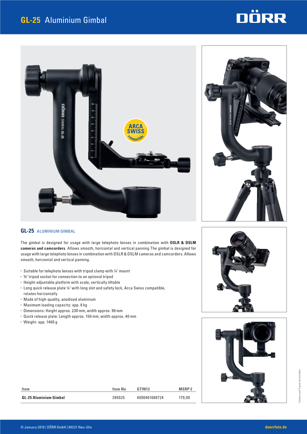 GL-25 Aluminium Gimbal Aluminium GL-25 Item Weight: App