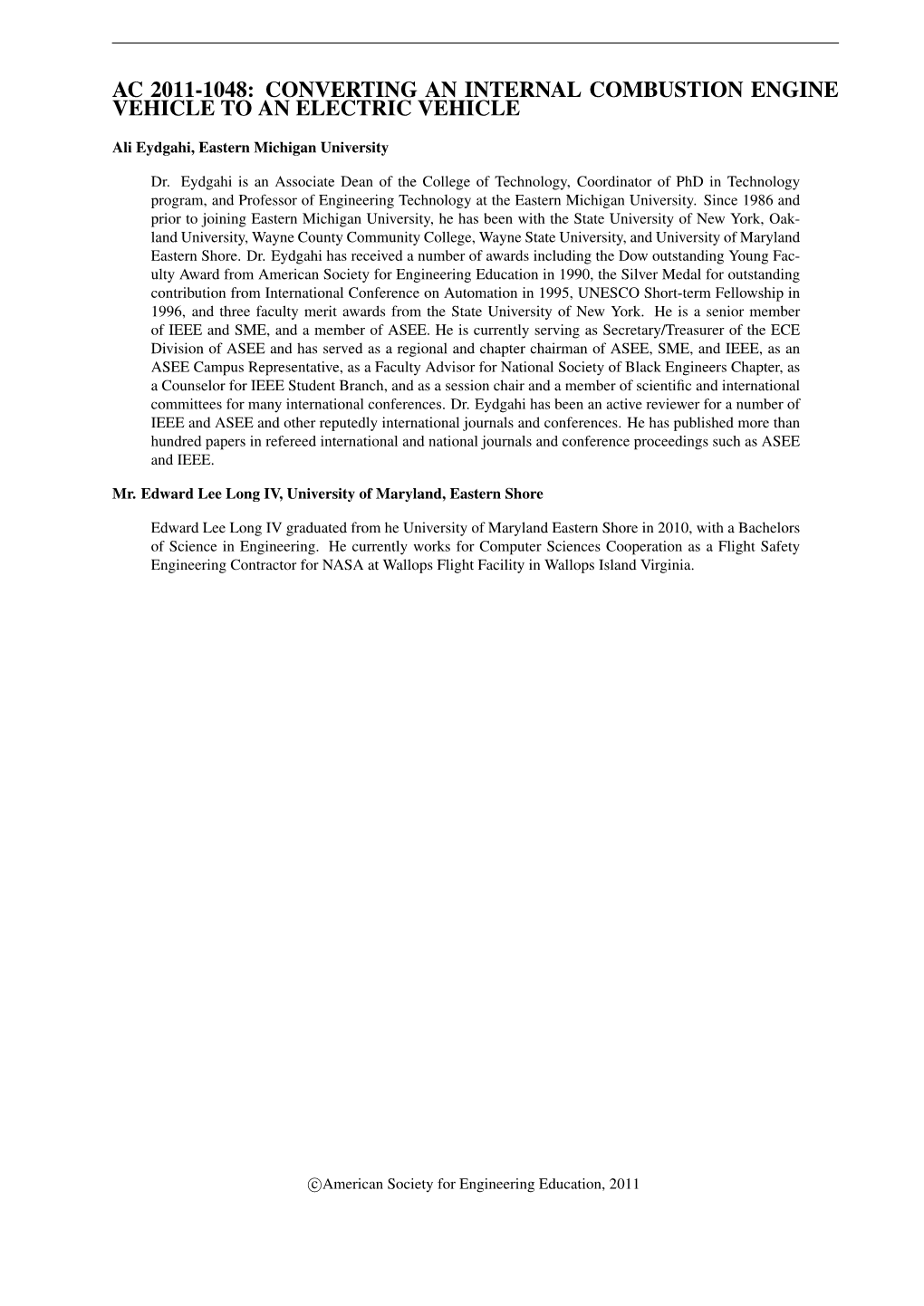 Converting an Internal Combustion Engine Vehicle to an Electric Vehicle