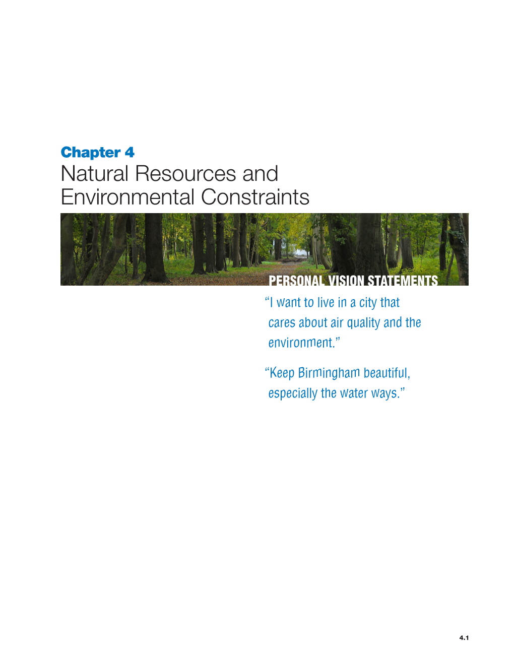 Chapter 4 Natural Resources and Environmental Constraints