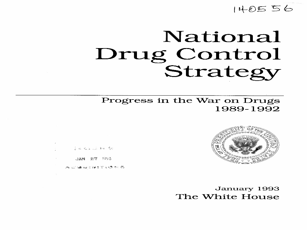 National Drug Control Strategy