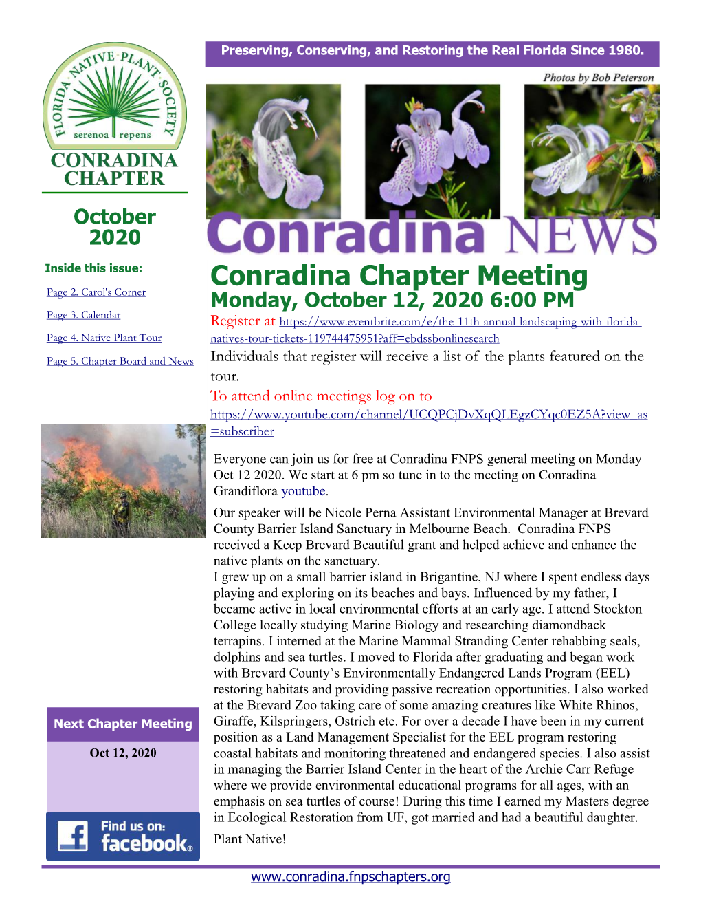 Conradina Chapter Meeting Page 2