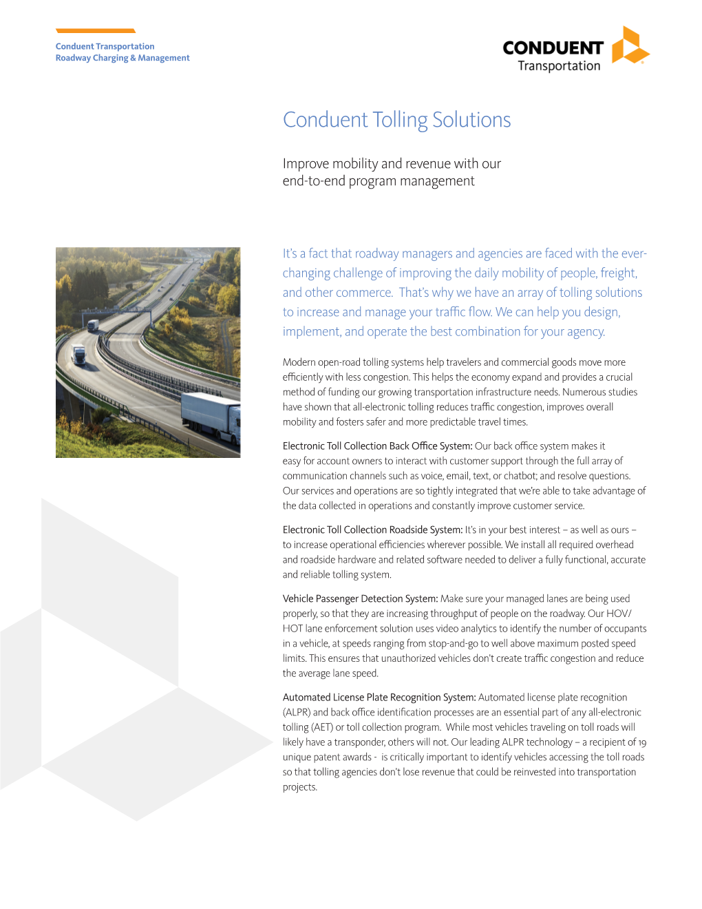 Conduent Electronic Toll Collection Systems