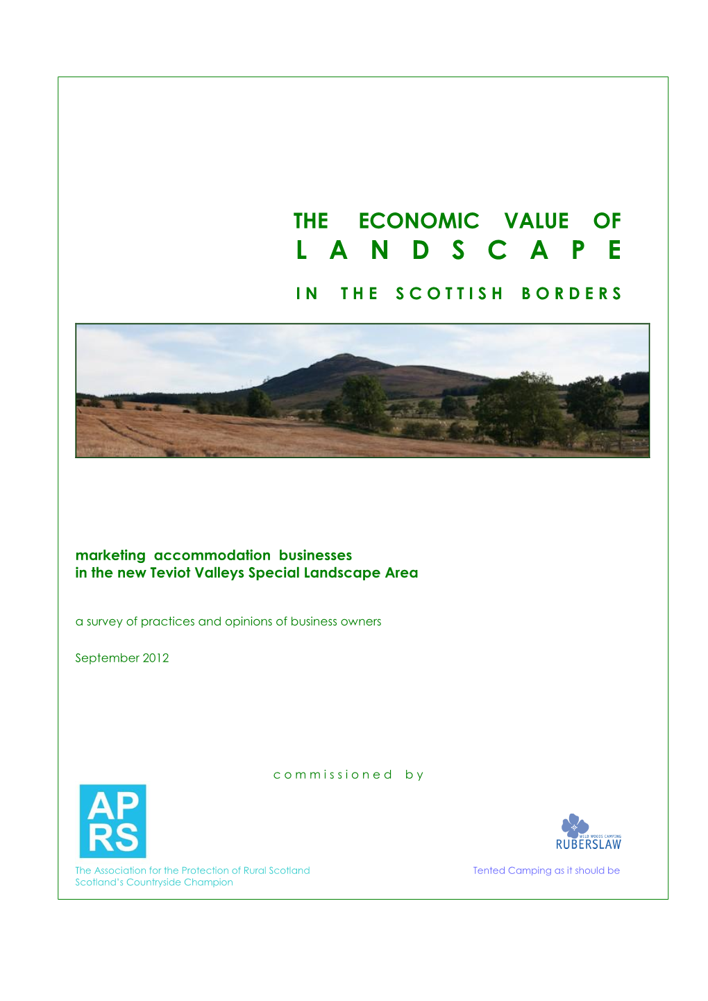 The Economic Value of Landscape in the Scottish Borders