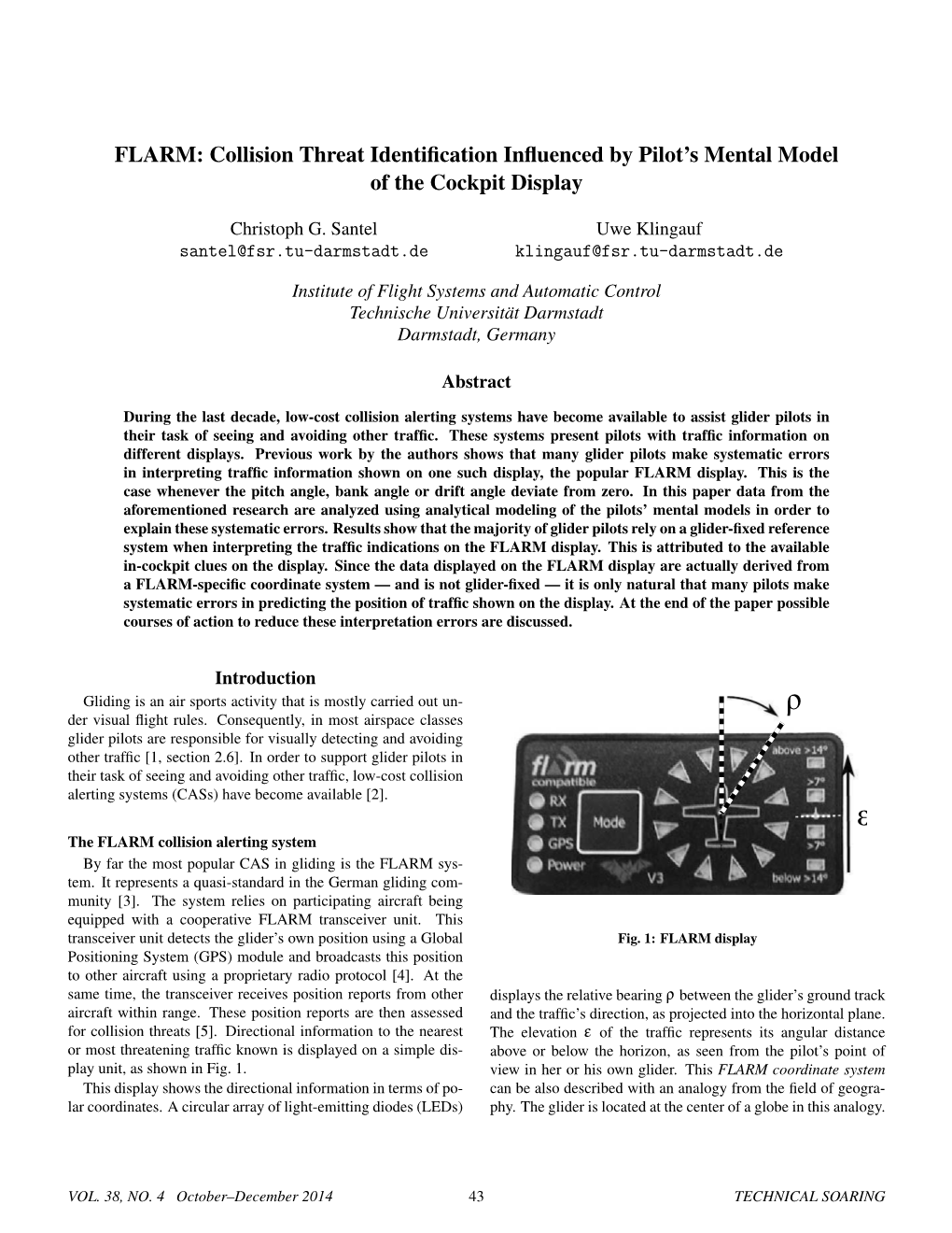 FLARM: Collision Threat Identiﬁcation Inﬂuenced by Pilot’S Mental Model of the Cockpit Display