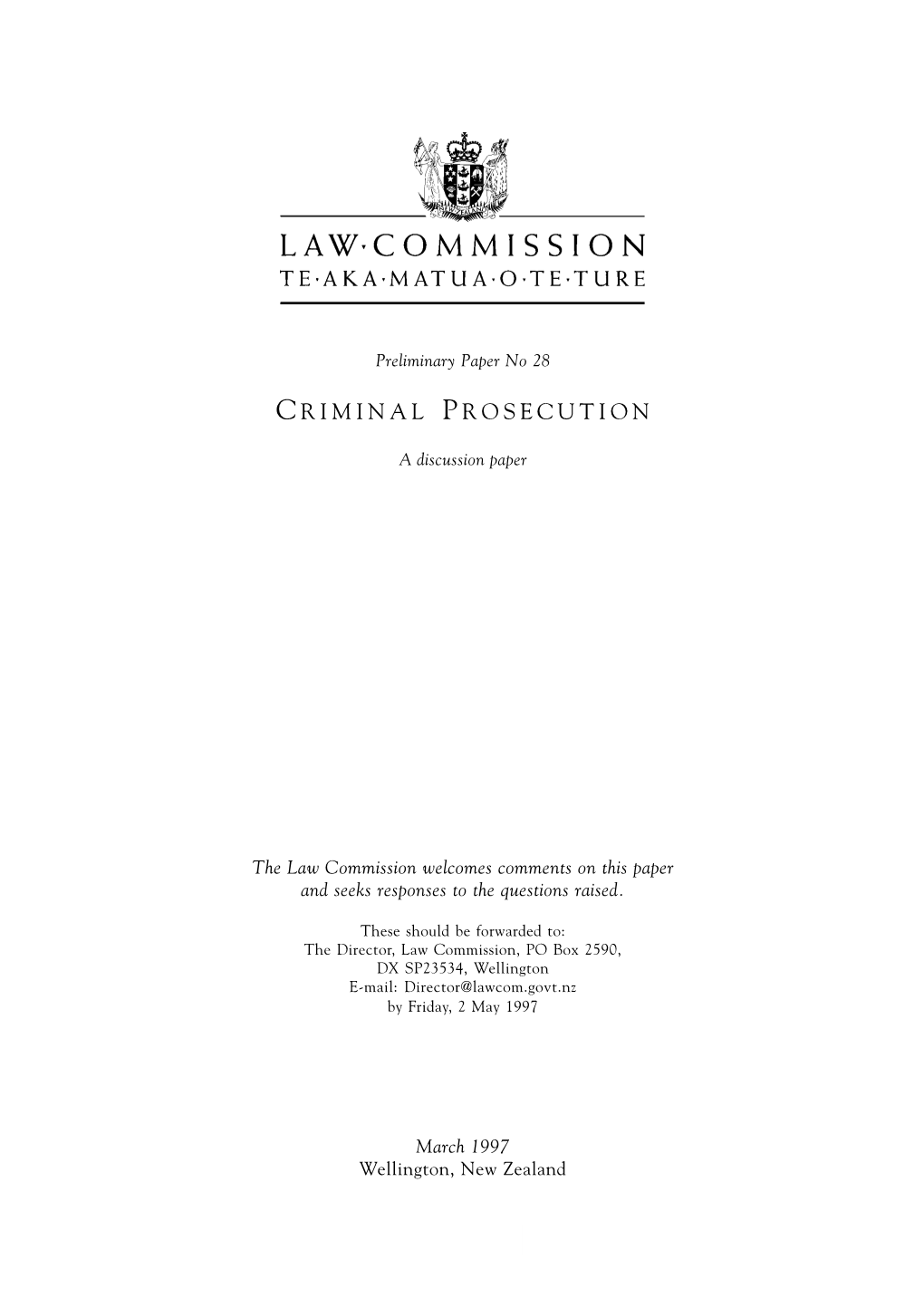 Criminal Prosecution