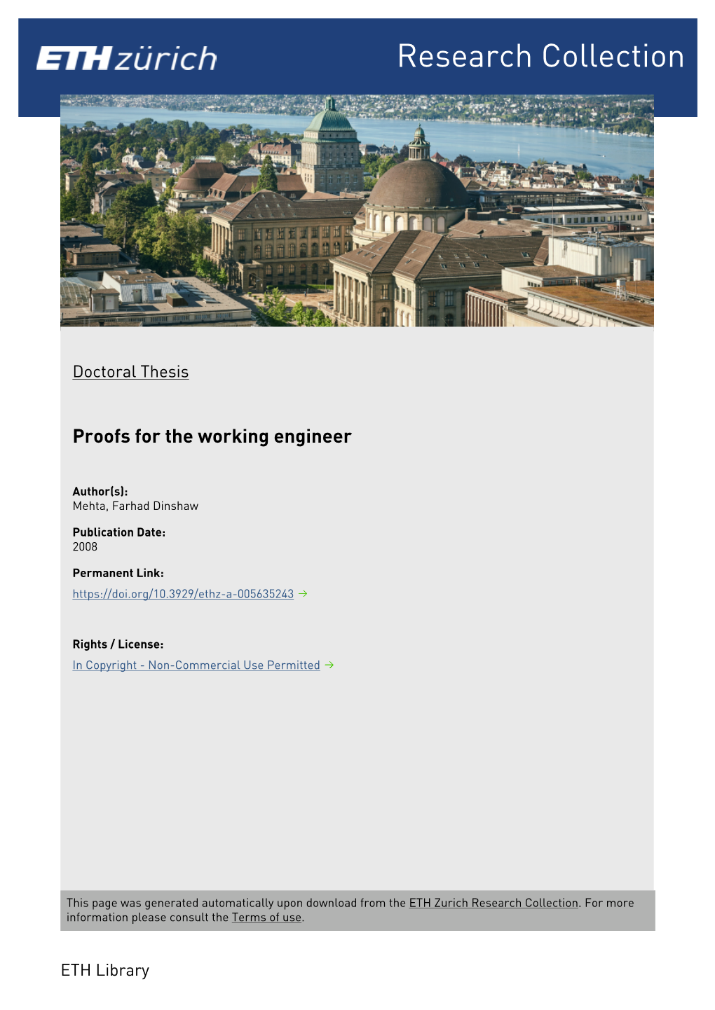 Proofs for the Working Engineer