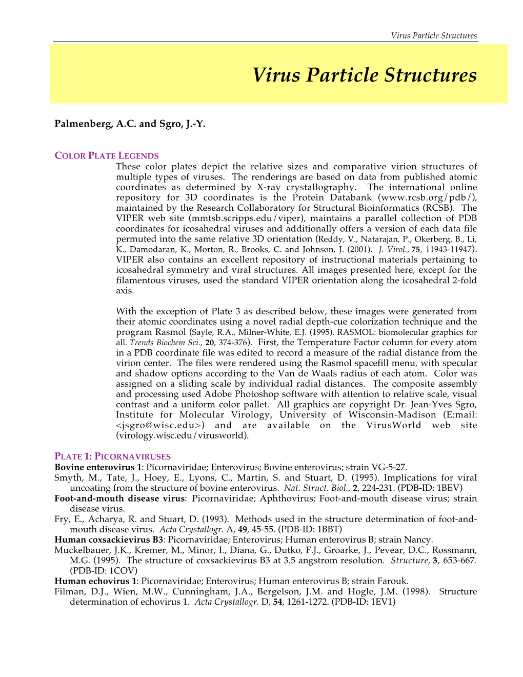 Virus Particle Structures