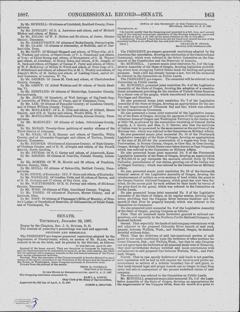 Congressional Record-Senate. 163