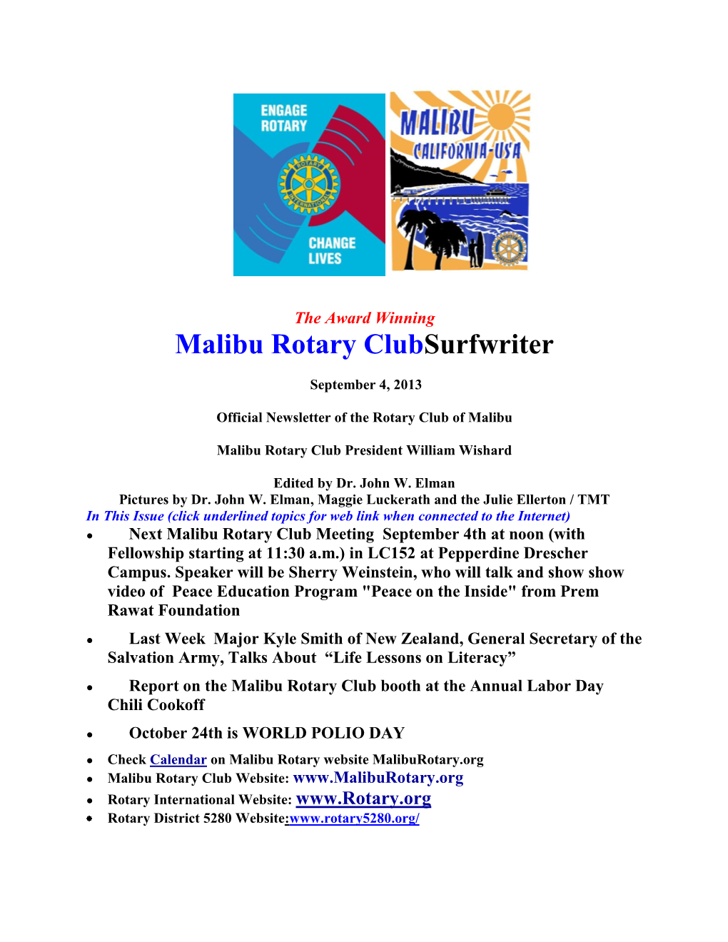 Malibu Rotary Clubsurfwriter