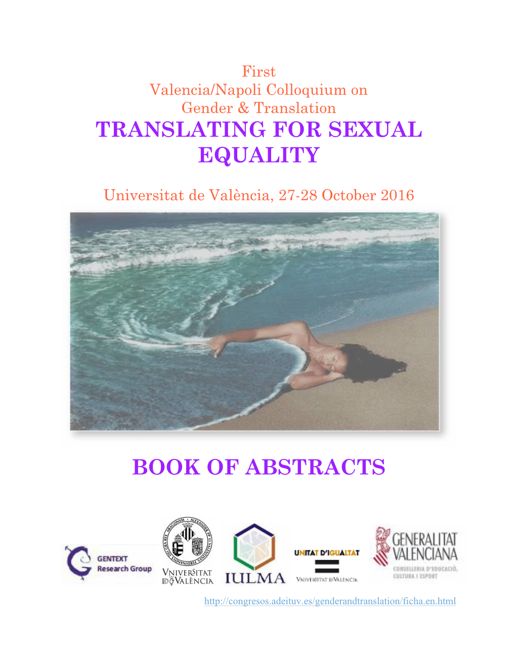 Translating for Sexual Equality Book of Abstracts