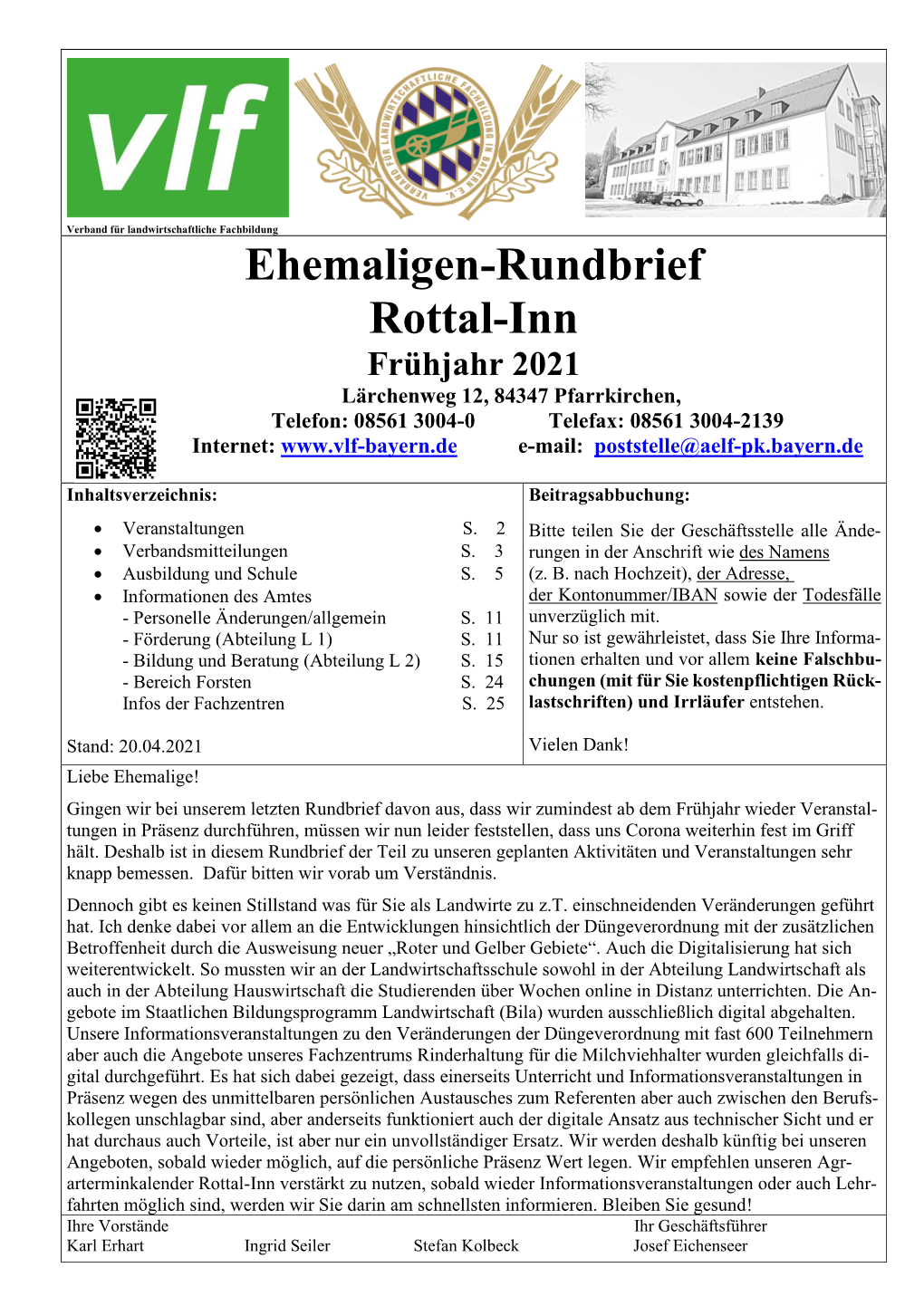 Ehemaligen-Rundbrief Rottal-Inn